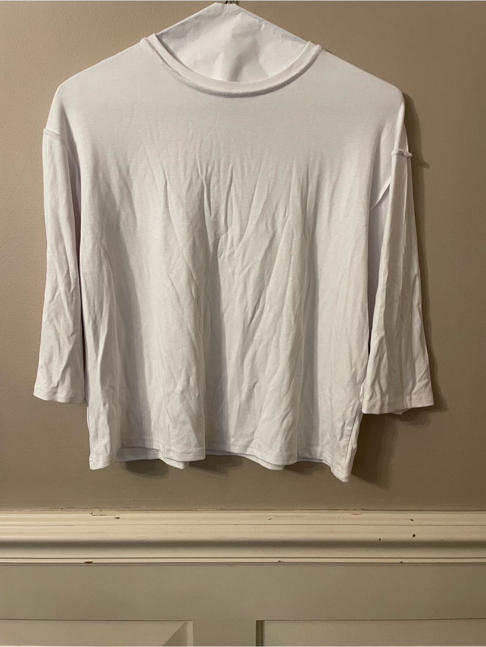 Women’s Udel New York Classic White 3/4 Sleeve Tee M